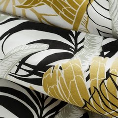 Komplet pościeli NIKA 4 biała z motywem liści palmy z satyny bawełnianej Eurofirany - 160 x 200 cm - biały 5