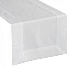 Bieżnik biały z połyskującej tkaniny Diva Line Eurofirany - 40 x 200 cm - biały 1