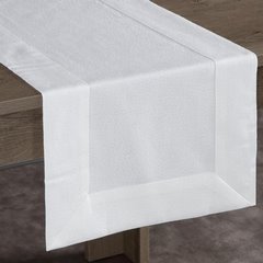 Bieżnik biały z połyskującej tkaniny Diva Line Eurofirany - 40 x 200 cm - biały 2