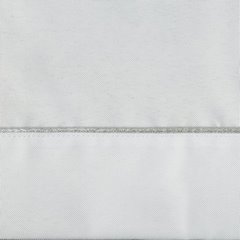 Bieżnik biały KARIN z dekoracyjną listwą i srebrną lamówką Eurofirany - 40 x 200 cm - biały 4