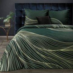 Komplet pościeli zielonej z kolekcji PREMIUM z makosatyny bawełnianej Eurofirany - 220 x 200 cm - ciemnozielony 1