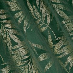 Elena ciemny zielony zasłona welwetowa w złote liście na przelotkach 140x250 cm - 140 x 250 cm - zielony 2