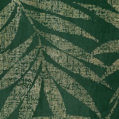 Elena ciemny zielony zasłona welwetowa w złote liście na przelotkach 140x250 cm - 140 x 250 cm - zielony 3