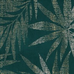 Elena ciemna turkusowa zasłona welwetowa w złote liście na przelotkach 140x250 cm - 140 x 250 cm - turkusowy 3