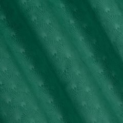 Zasłona JULIA z wytłaczanego welwetu ze wzorem geometrycznym Eurofirany - 140 x 250 cm - zielony 2