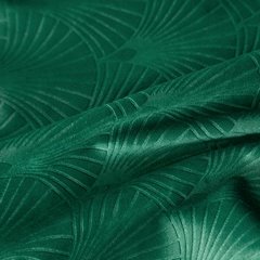 Zasłona JULIA z wytłaczanego welwetu ze wzorem geometrycznym Eurofirany - 140 x 250 cm - zielony 4