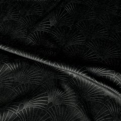 Zasłona JULIA z wytłaczanego welwetu ze wzorem geometrycznym Eurofirany - 140 x 250 cm - czarny 4