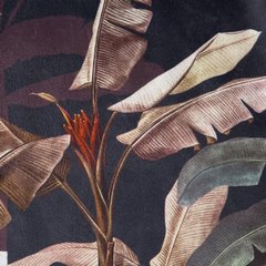 Zasłona NICOL z welwetu z nadrukiem w stylu botanic Eurofirany - 140 x 250 cm - grafitowy 3