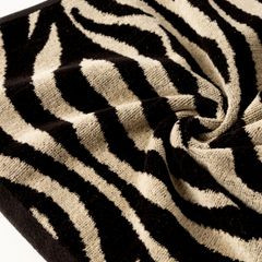 Ręcznik kąpielowy ZEBRA z bawełny z wzorem pasków zebry Eurofirany - 70 x 140 cm - czarny 5