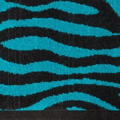Ręcznik kąpielowy czarno-turkusowy ZEBRA z bawełny ze wzorem pasków 50x90 cm Eurofirany - 50 x 90 cm - czarny 4