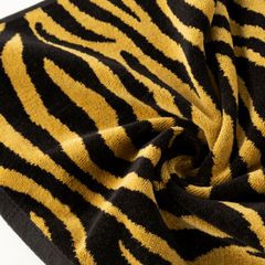 Ręcznik kąpielowy ZEBRA z bawełny z wzorem pasków zebry Eurofirany - 50 x 90 cm - czarny 5