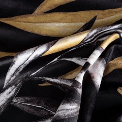 Zasłona ZOJA z welwetu w stylu botanic Pierre Cardin Eurofirany - 140 x 250 cm - czarny 4