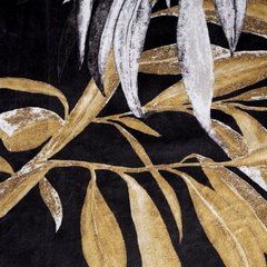 Zasłona ZOJA z welwetu w stylu botanic Pierre Cardin Eurofirany - 140 x 270 cm - czarny 3