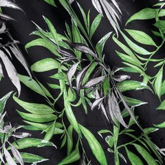Zasłona ZOJA z welwetu w stylu botanic Pierre Cardin Eurofirany - 140 x 270 cm - czarny 2