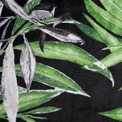 Zasłona ZOJA z welwetu w stylu botanic Pierre Cardin Eurofirany - 140 x 270 cm - czarny 3