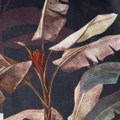 Zasłona NICOL z welwetu z nadrukiem w stylu botanic Eurofirany - 140 x 270 cm - grafitowy 3