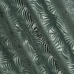 Zasłona LIVIA welwetowa z trójwymiarowym wzorem liści Eurofirany - 140 x 250 cm - oliwkowy 2