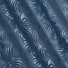 Zasłona LIVIA welwetowa z trójwymiarowym wzorem liści Eurofirany - 140 x 250 cm - ciemnoniebieski 2