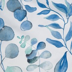 Zasłona ROSALI w niebieskie liście Eurofirany - 140 x 250 cm - biały 3