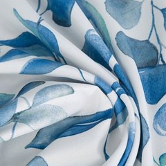 Zasłona ROSALI w niebieskie liście Eurofirany - 140 x 250 cm - biały 4