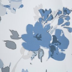 Zasłona CAREN zaciemniająca w niebieskie kwiaty Eurofirany - 140 x 250 cm - biały 3