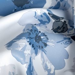 Zasłona CAREN zaciemniająca w niebieskie kwiaty Eurofirany - 140 x 250 cm - biały 4
