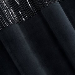 Zasłona JASPER z welwetu zdobiona cekinami Eurofirany - 140 x 250 cm - czarny 2