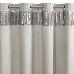 Zasłona JASPER z welwetu zdobiona cekinami Eurofirany - 140 x 250 cm - srebrny 5