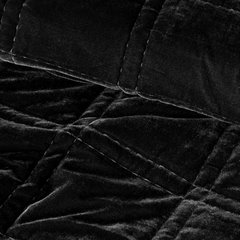 Narzuta czarna KRISTIN 2 pikowana z welwetu Eurofirany - 220 x 240 cm - czarny 4