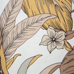 Zasłona BARI z brązowym wzorem egzotycznych liści Design 91 - 140 x 250 cm - beżowy 4
