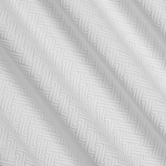 Zasłona ISLA z matowego welwetu z żakardowym geometrycznym wzorem Eurofirany - 140 x 250 cm - biały 2