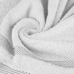 Ręcznik RIKI zero twist z bordiurą w paski Eurofirany - 30 x 50 cm - biały 4