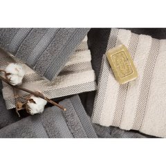 Ręcznik RIKI zero twist z bordiurą w paski Eurofirany - 30 x 50 cm - brązowy 6