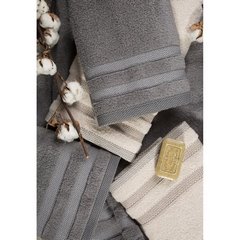 Ręcznik RIKI zero twist z bordiurą w paski Eurofirany - 30 x 50 cm - brązowy 7