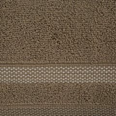 Ręcznik RIKI zero twist z bordiurą w paski Eurofirany - 30 x 50 cm - brązowy 3