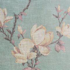 Dekoracja okienna LUNA z etaminy w kwiaty magnolii Eurofirany - 140 x 250 cm - miętowy 3