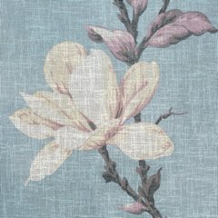 Dekoracja okienna LUNA z etaminy w kwiaty magnolii Eurofirany - 140 x 250 cm - szary 3