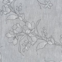 Zasłona FIORE z etaminy ze wzorem kwiatowym Eurofirany - 140 x 250 cm - biały 3