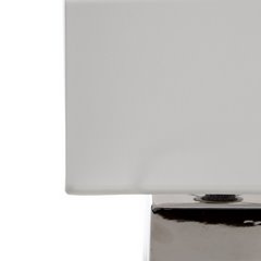 Lampa BRENDA biała ze srebrnym akcentem na podstawie Eurofirany - 25 x 18 x 50 cm - biały 2