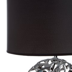 Lampa DAKOTA czarna z ażurową podstawą Eurofirany - 37 x 19 x 52 cm - srebrny 2