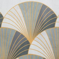 Zasłona GINA z welwetu ze złotym wzorem Design 91 - 140 x 250 cm - biały 4