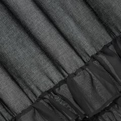 Dolly czarna firana na taśmie z etaminy zdobiona falbanami Eurofirany DIVA LINE 140x250cm - 140 x 250 cm - czarny 2