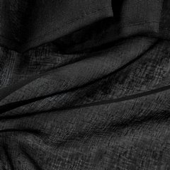 Dolly czarna firana na taśmie z etaminy zdobiona falbanami Eurofirany DIVA LINE 140x250cm - 140 x 250 cm - czarny 4