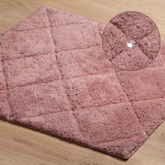 Chic 2 ciemny różowy bawełniany dywanik łazienkowy z kryształkami 60x90 cm Eurofirany - 60 x 90 cm - ciemnoróżowy 1