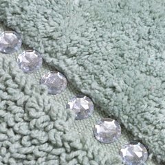 Chic miętowy dywan łazienkowy z kryształami w stylu glamour z kryształkami 50x70 cm Eurofirany - 50 x 70 cm - miętowy 4
