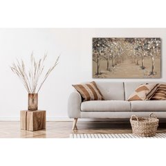 Obraz ALLEY beżowy ręcznie malowany na płótnie pejzaż jesienny Eurofirany - 100 x 60 cm - beżowy 3
