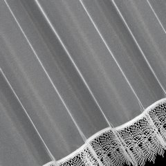 Firana SARI zdobiona aplikacją z etaminy Eurofirany - 400 x 145 cm - biały 2