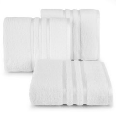 Ręcznik łazienkowy MADI z lśniącymi paskami na bordiurze Eurofirany - 30 x 50 cm - biały 1