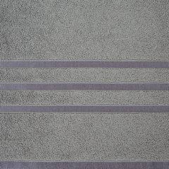 Ręcznik MADI stalowy z lśniącymi paskami na bordiurze Eurofirany - 30 x 50 cm - stalowy 3