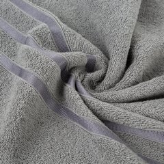 Ręcznik MADI stalowy z lśniącymi paskami na bordiurze Eurofirany - 30 x 50 cm - stalowy 4